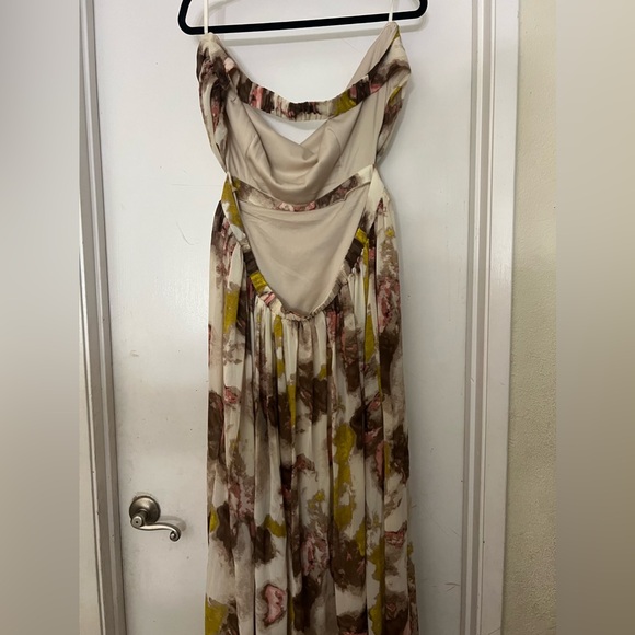 Claire Maxi Dress | Brown Combo | 2X Fashion Nova - Picture 7 of 8